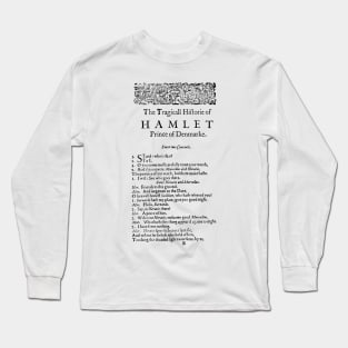 Hamlet First Page Long Sleeve T-Shirt